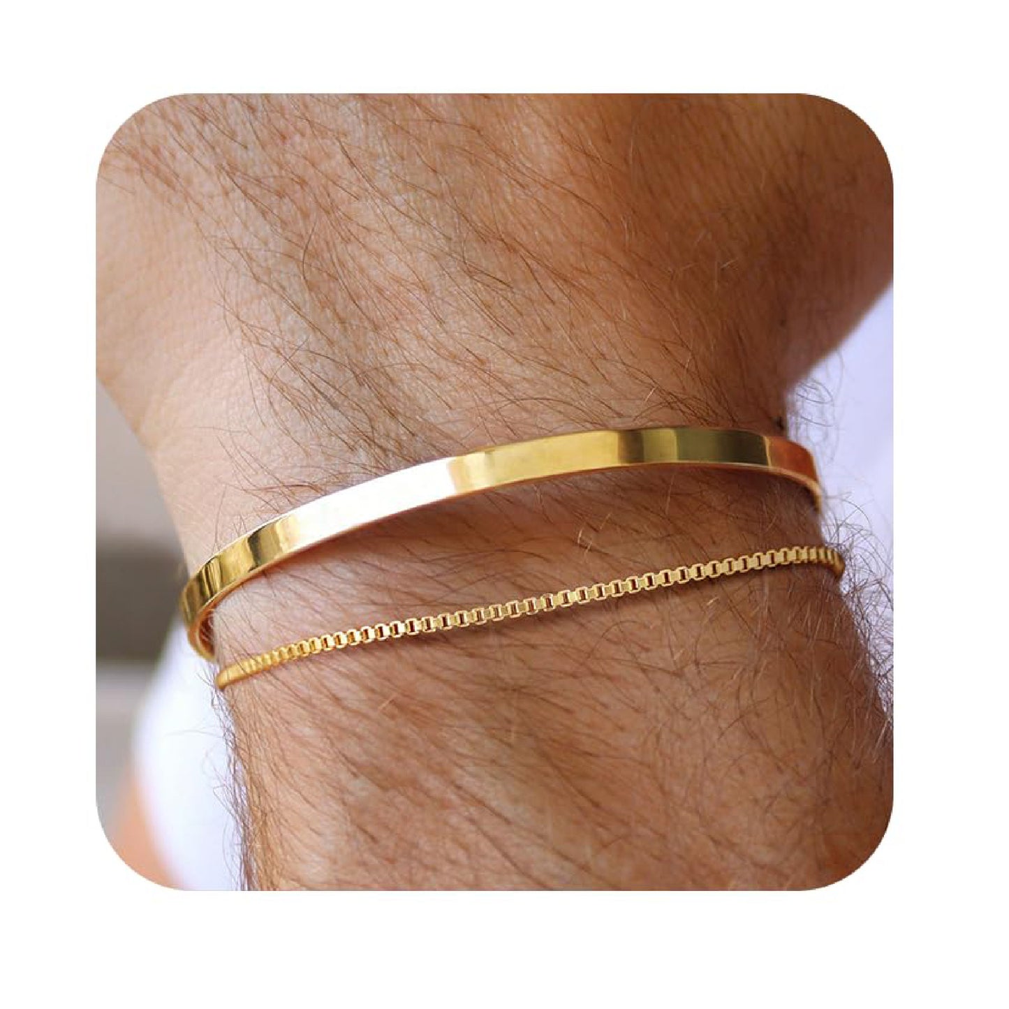 Double-layered stackable bracelet