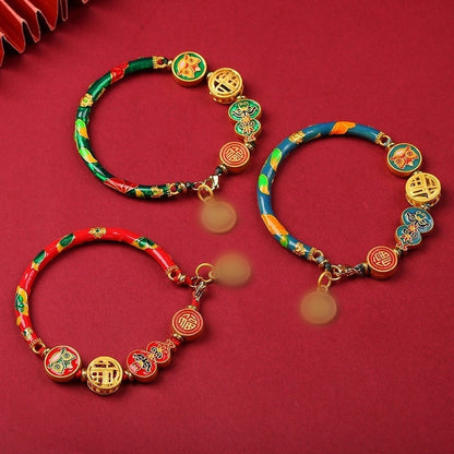 Color-preserving burnt blue half bracelet, a traditional Chinese trend sandgold bracelet