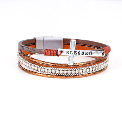 Hand-woven leather bracelet
